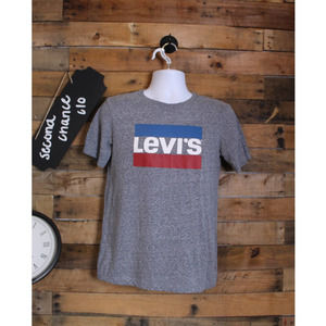 Levi's boys youth heather gray color block short sleeve shirt size  XL